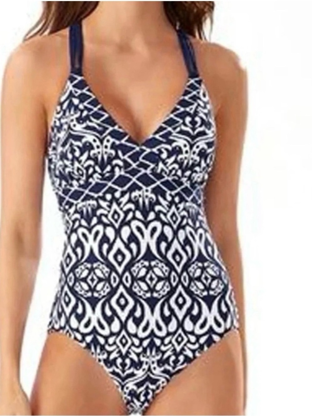 (2 Pieces)Tommy Bahama Ikat Reversible Swimsuit & Skirted Hipster Bikini Bottom